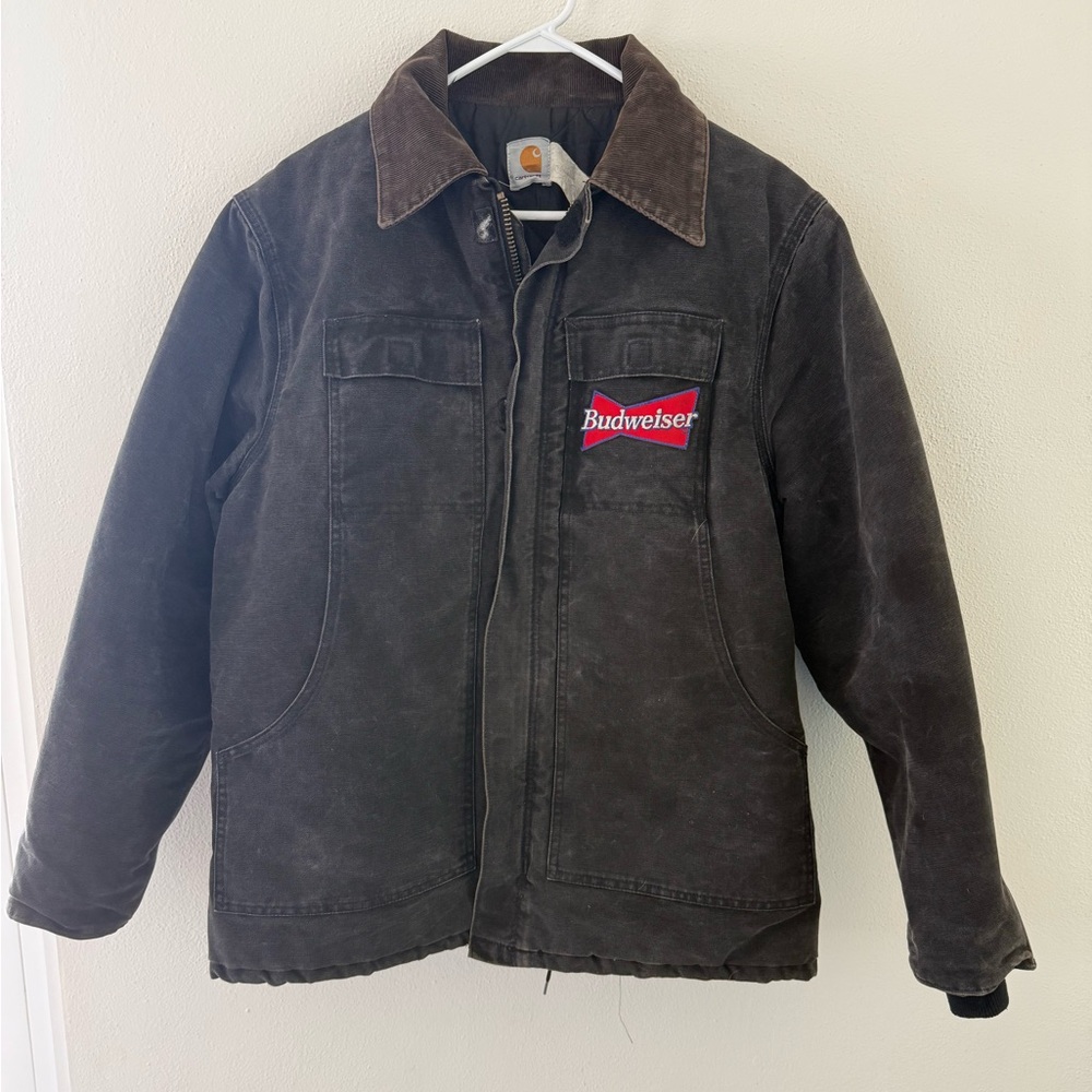 SUPER RARE VINTAGE Carhartt Arctic Jacket with Budweiser Patches